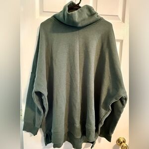 Time and Tru Olive Green cowl neck sweatshirt
